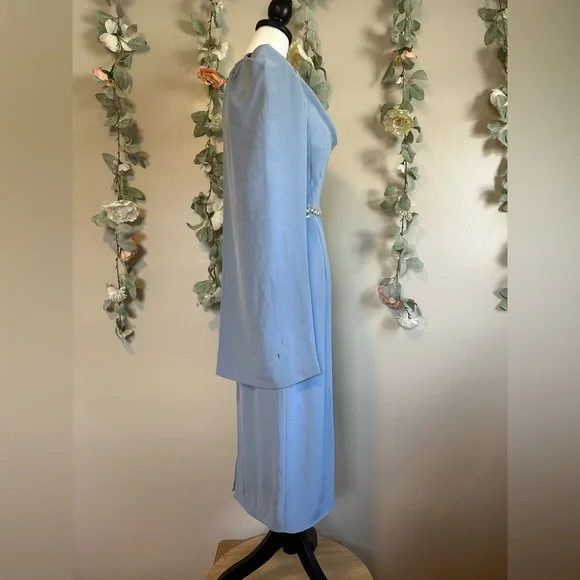 Jenny Packham Thalia Cape Embellished Dress